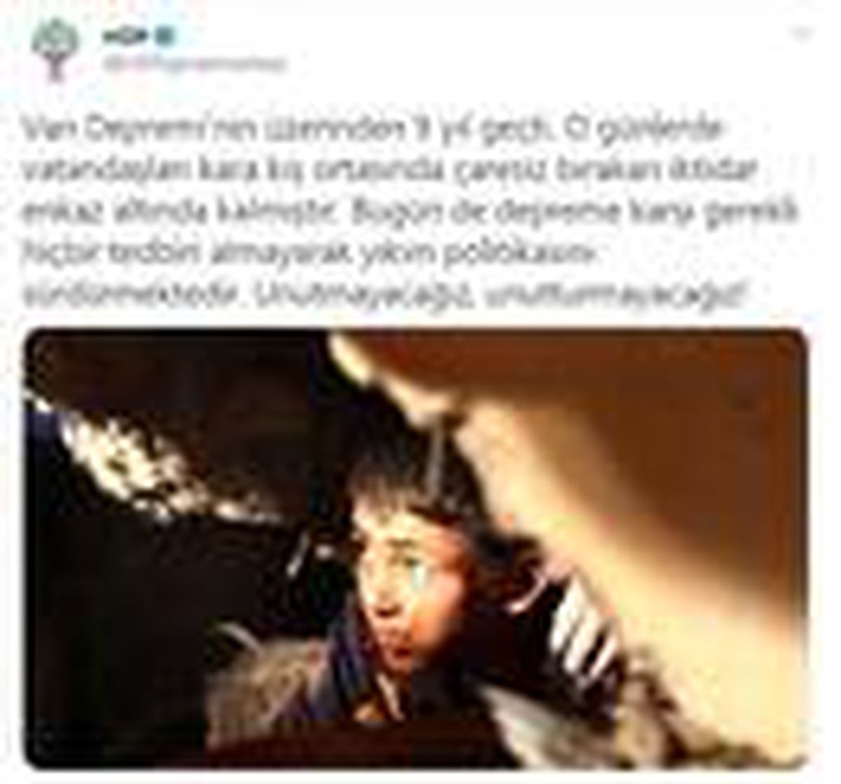 HDP\'nin Van depremine ilişkin provokatif paylaşımına İçişleri Bakanlığından tokat gibi cevap