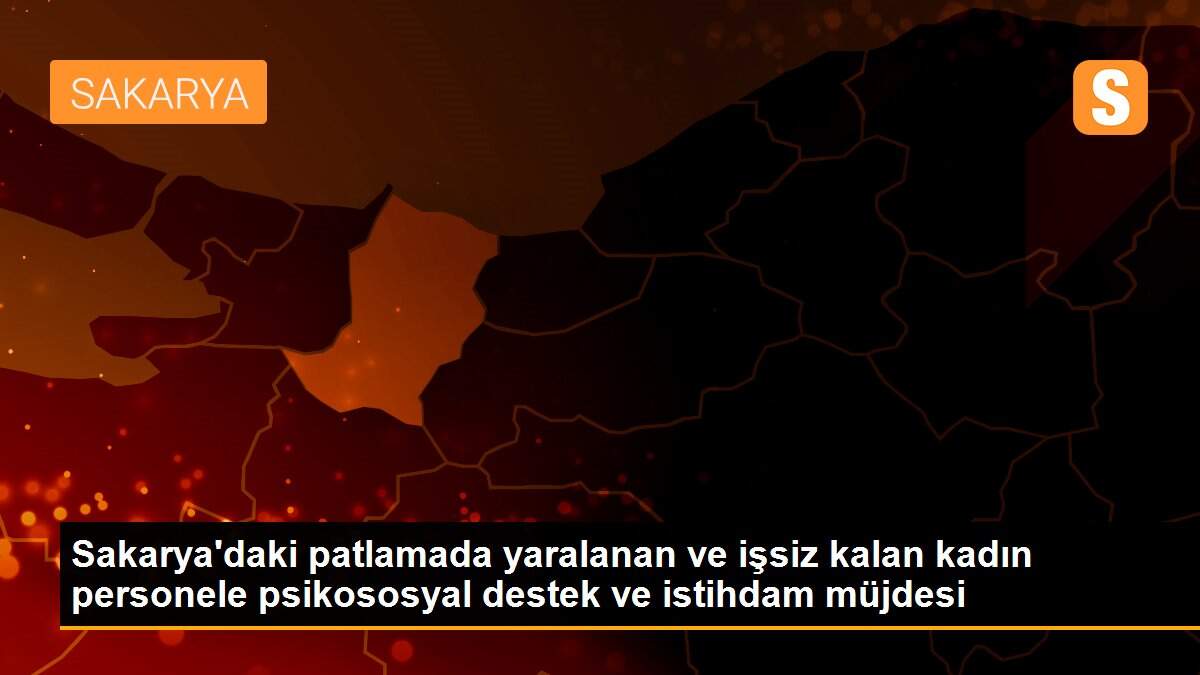 Son dakika: Sakarya\'daki patlamada yaralanan ve işsiz kalan kadın personele psikososyal destek ve istihdam müjdesi