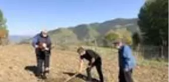 80 yaşındaki çift projede öncü oldu, bahçelerine 100 ceviz fidanı dikildi