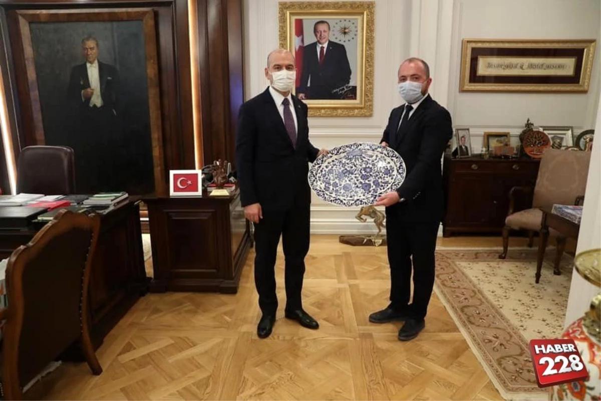 İl Başkanı Karabıyık, İçişleri Bakanı Soylu\'yu makamında ziyaret etti
