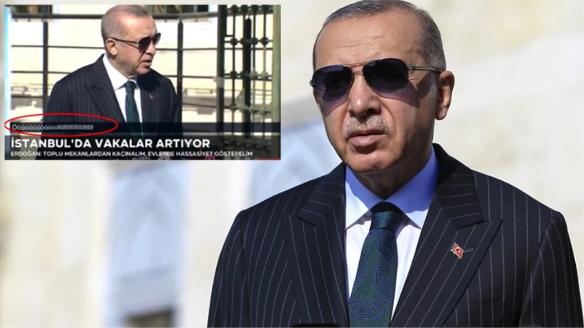 TRT\'den, Erdoğan\'ın konuşması sırasında ekranda çıkan anlamsız harflerle ilgili açıklama