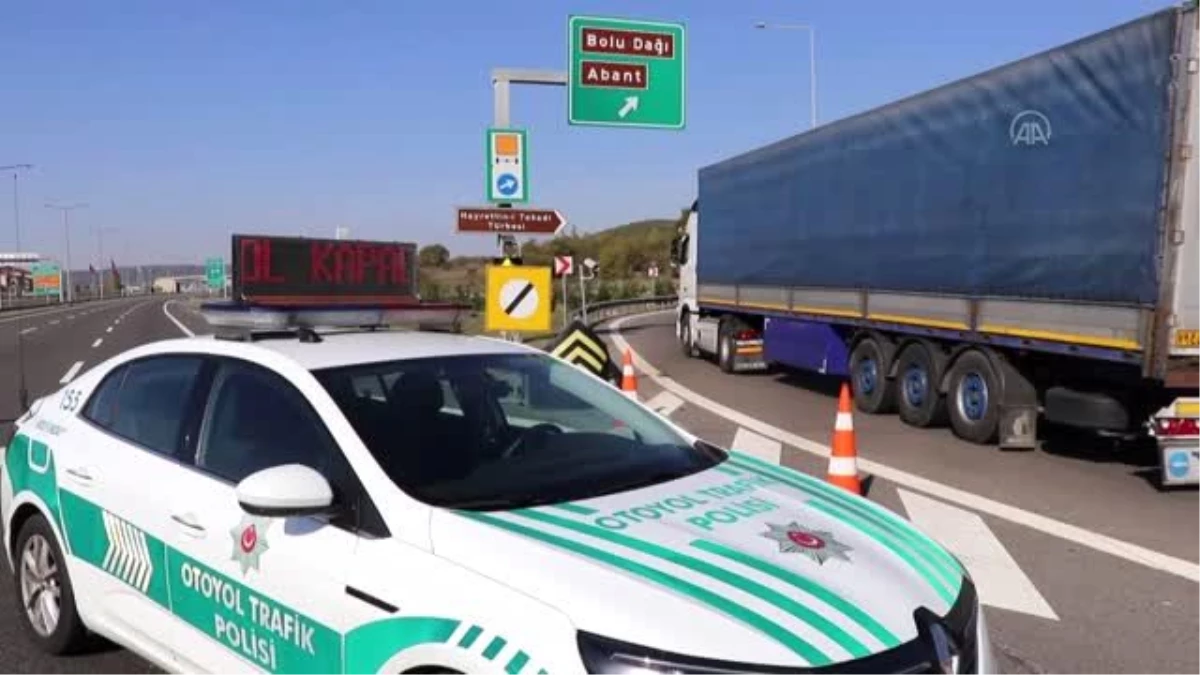 Anadolu Otoyolu Bolu Dağı Tüneli yol çalışması nedeniyle ulaşıma kapandı