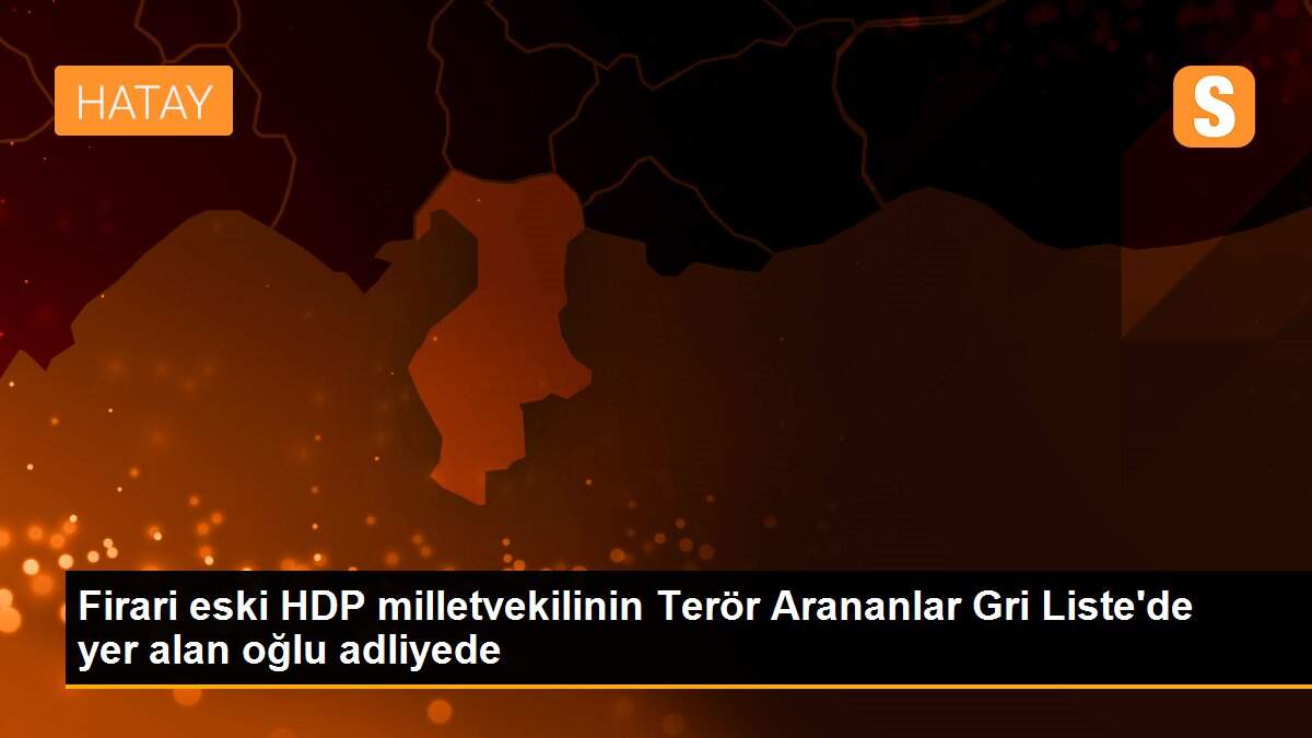 Son dakika haber... Firari eski HDP milletvekilinin Terör Arananlar Gri Liste\'de yer alan oğlu adliyede