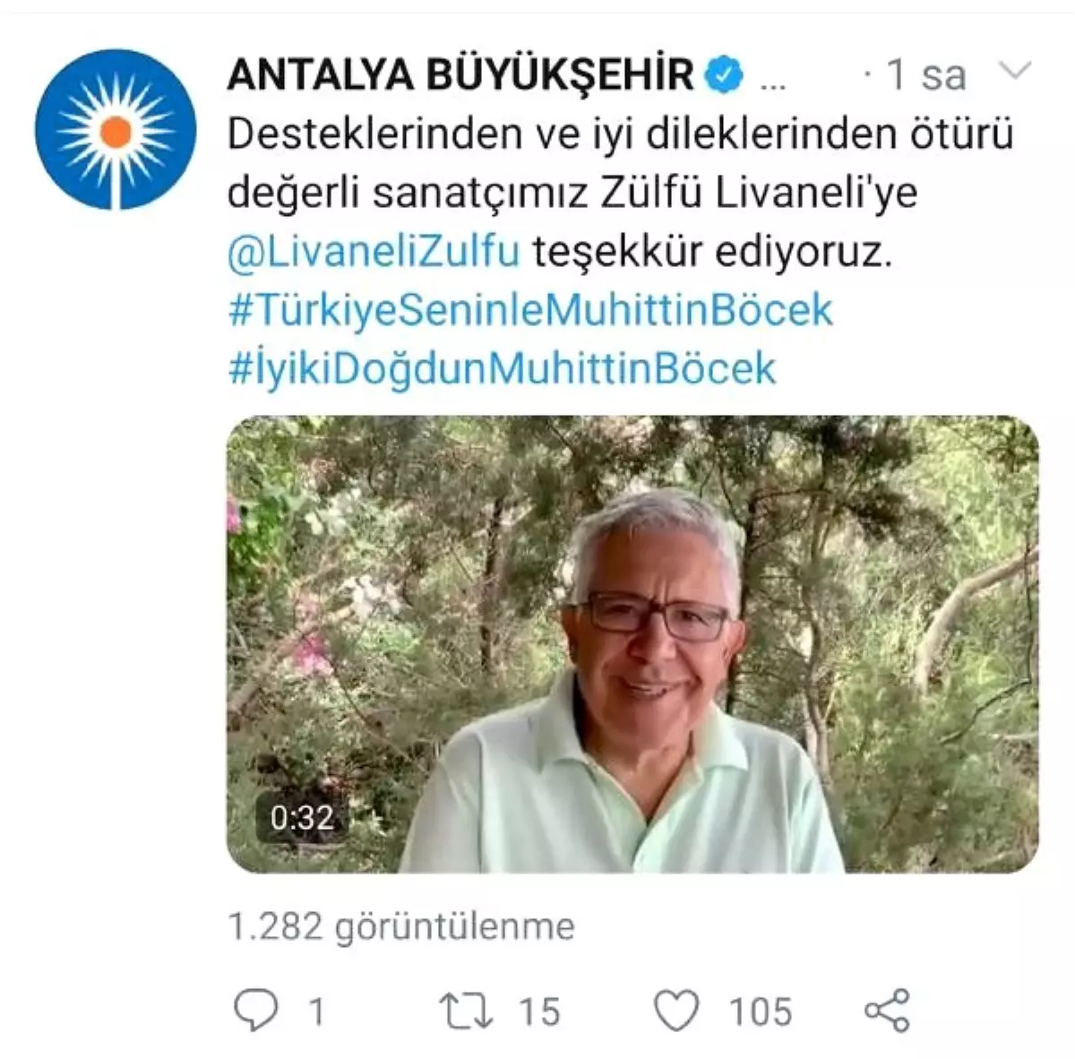 Sanatçılardan Başkan Böcek?e videolu destek