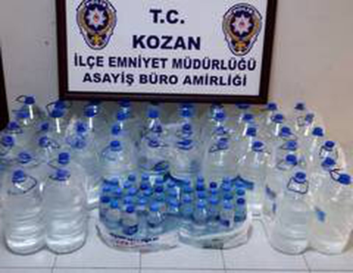 Adana\'da 259 litre sahte içki ele geçirildi