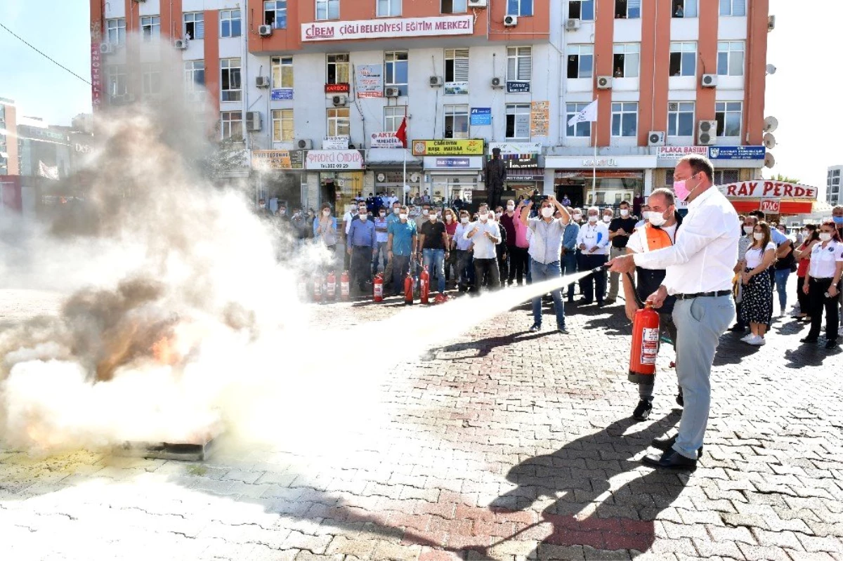 Son dakika haberleri: Çiğli Belediyesinde yangın tatbikatı