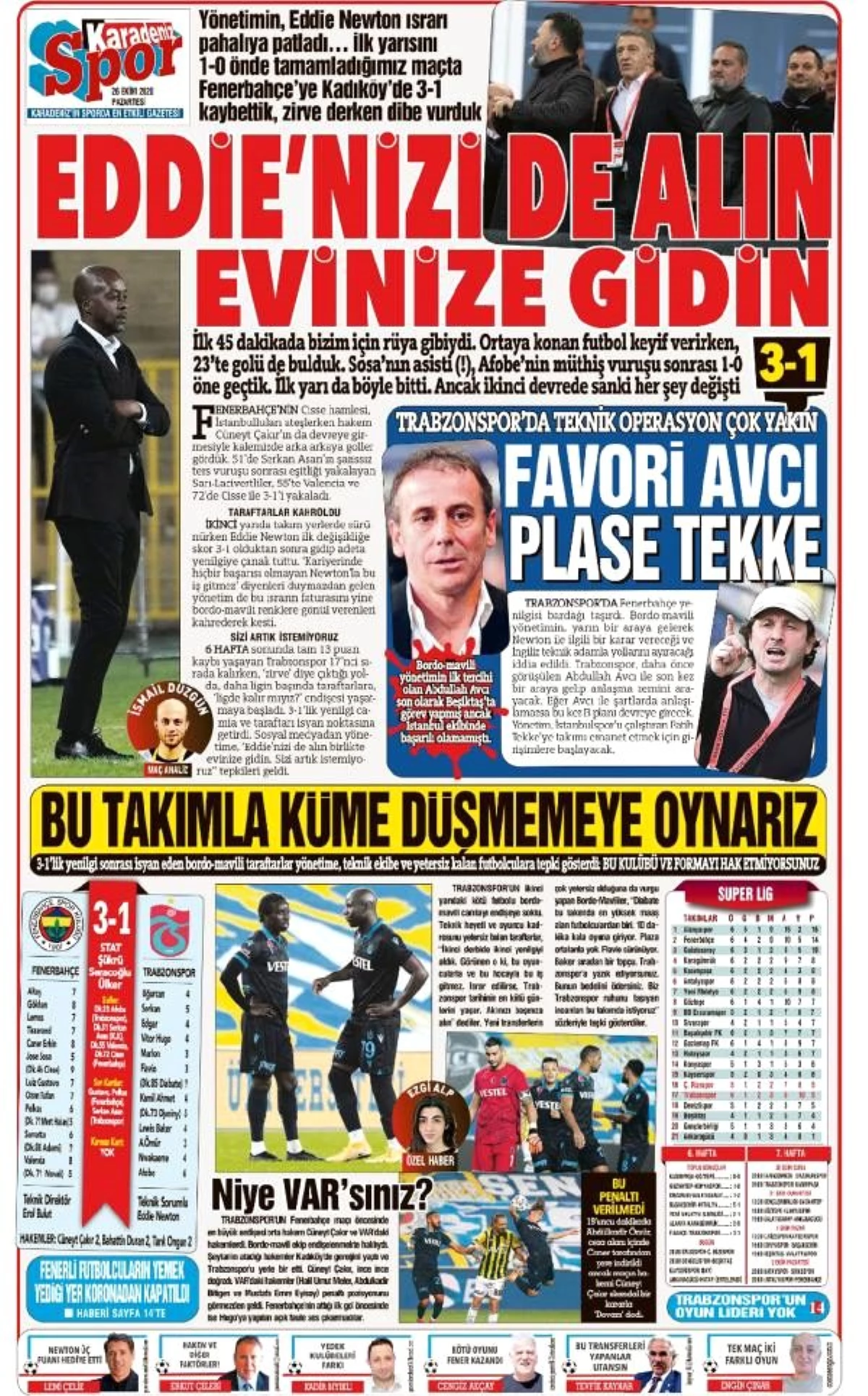 Trabzon\'da Eddie Newton ve Cüneyt Çakır tepkisi