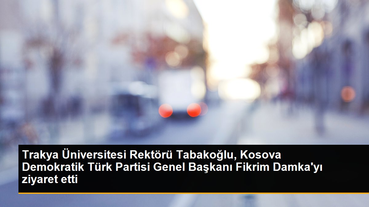 Trakya Üniversitesi Rektörü Tabakoğlu, Kosova Demokratik Türk Partisi Genel Başkanı Fikrim Damka\'yı ziyaret etti