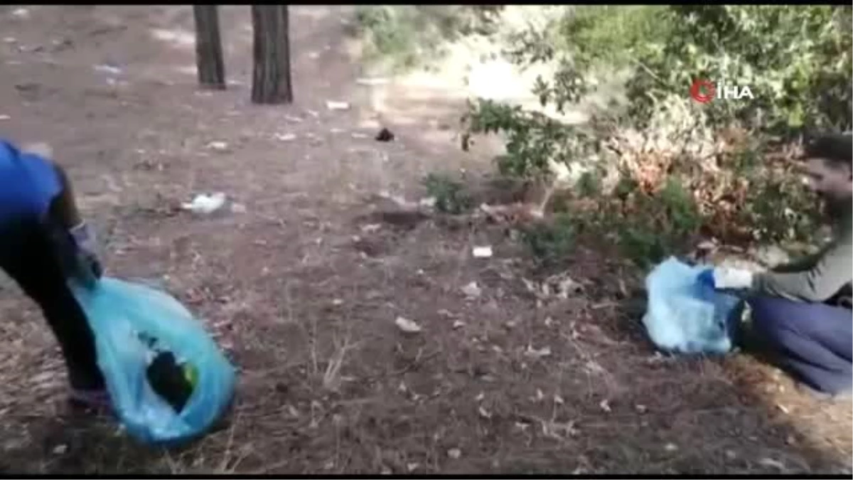 Piknikçilerin çöplerini topladılar