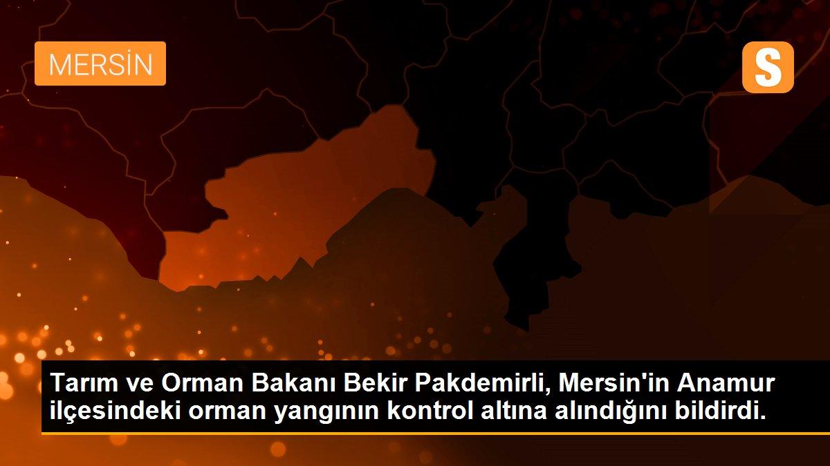 Tarım ve Orman Bakanı Bekir Pakdemirli, Mersin\'in Anamur ilçesindeki orman yangının kontrol altına alındığını bildirdi.