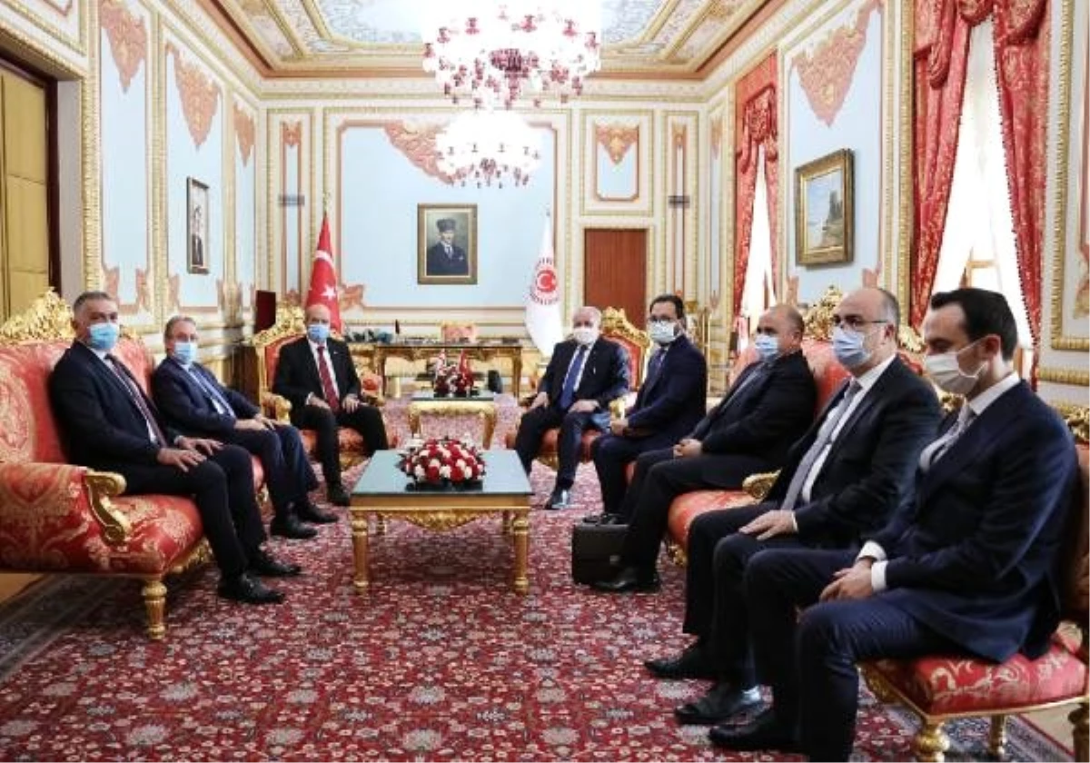 TBMM Başkanı Şentop, KKTC Cumhurbaşkanı Tatar ile görüştü