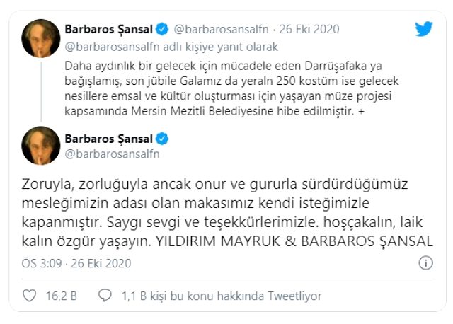 Ünlü modacı Barbaros Şansal Yıldırım Mayruk ve Türkiye'deki kapalı şirketler