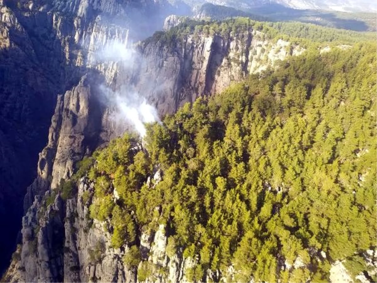 Antalya\'daki Tazı Kanyonu\'nda orman yangını