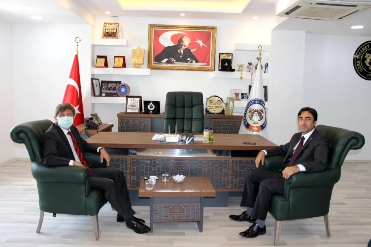 Cizre TSO Başkanı Sevinç, İpekyolu Gümrük ve Dış Ticaret Bölge Müdürü Kök ile görüştü