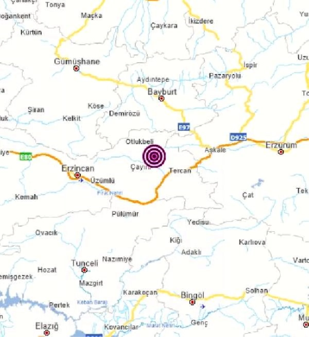 Erzincan\'da 4.3 büyüklüğünde deprem