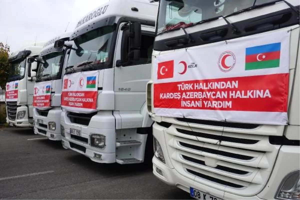 Türk Kızılayı\'ndan Azerbaycan\'a 11 TIR\'lık insani yardım konvoyu