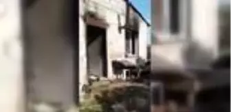 Yangında evleri kullanılamaz hale gelen aile destek bekliyor