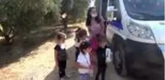 Erdemli'de öğrencilerin hasat heyecanı