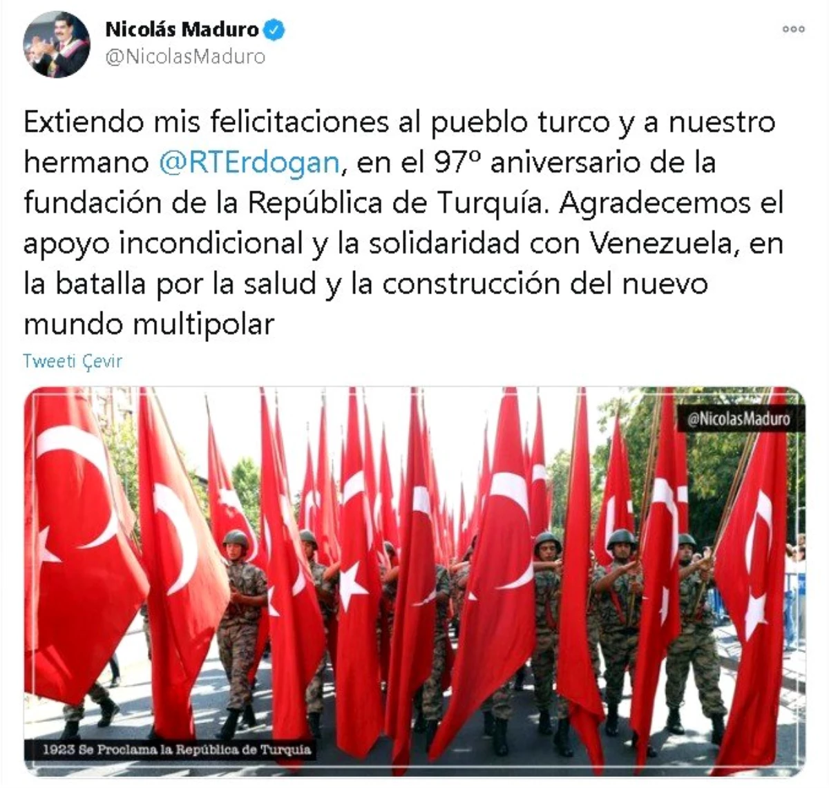 Son dakika haberleri | Maduro\'dan Erdoğan\'a teşekkür