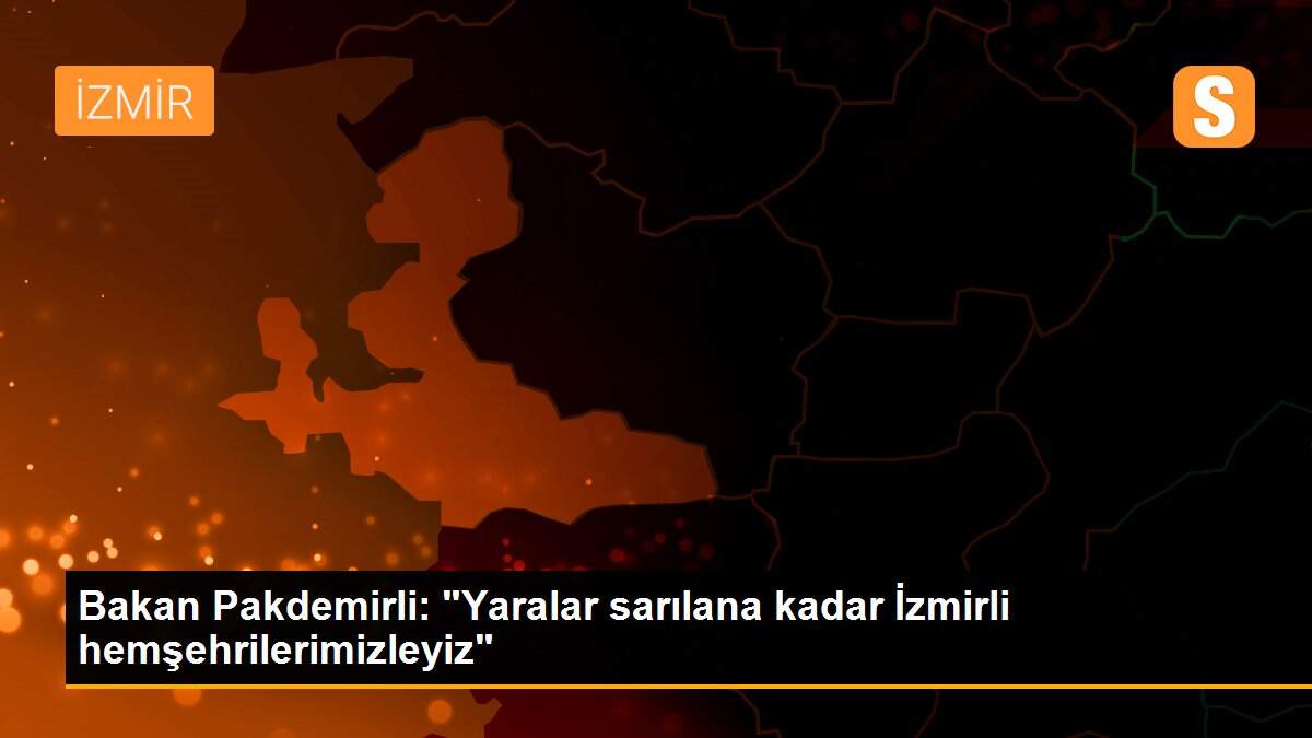 Son dakika haber! Bakan Pakdemirli: "Yaralar sarılana kadar İzmirli hemşehrilerimizleyiz"