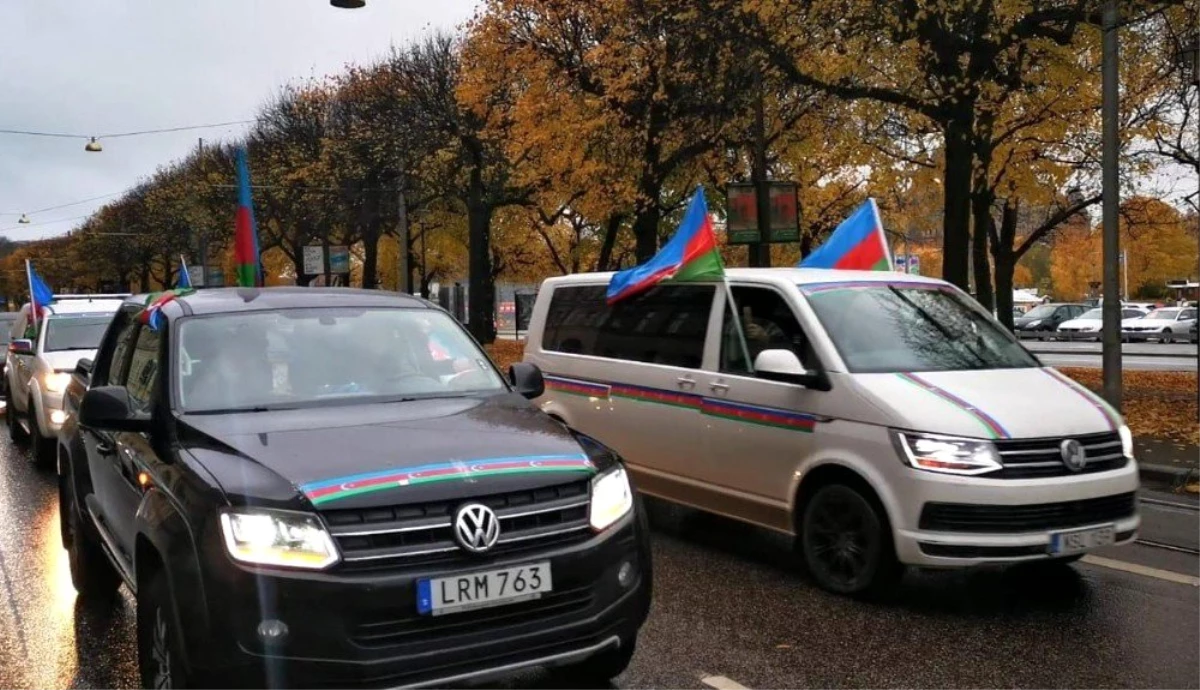 İsveç\'te Azerbaycan\'a destek konvoyu