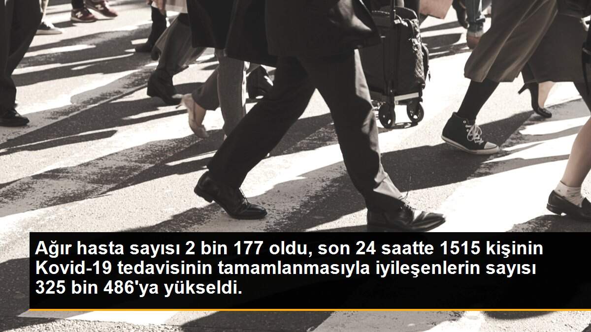 Ağır hasta sayısı 2 bin 177 oldu, son 24 saatte 1515 kişinin Kovid-19 tedavisinin tamamlanmasıyla iyileşenlerin sayısı 325 bin 486\'ya yükseldi.