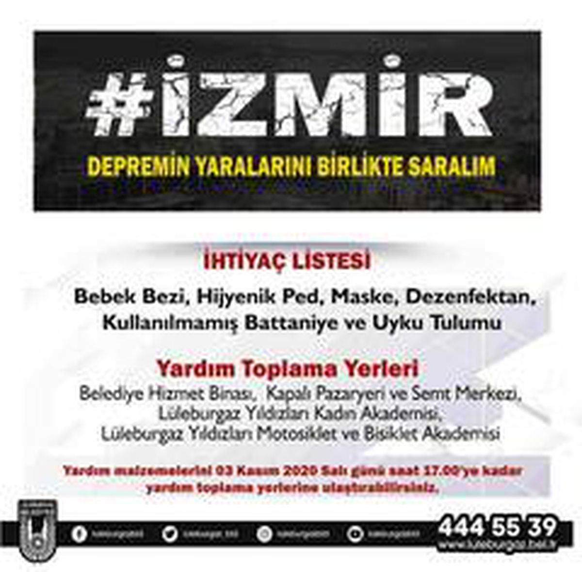 Lüleburgaz\'dan İzmir için kampanya