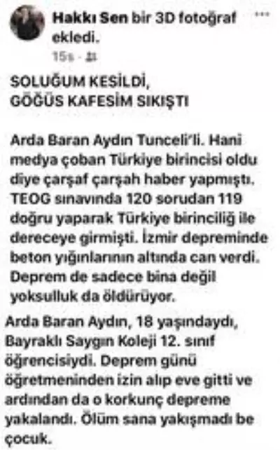 TEOG Türkiye birincisinin cansız bedeni enkazdan çıkarıldı TEOG Türkiye birincisinin cansız bedeni enkazdan çıkarıldı