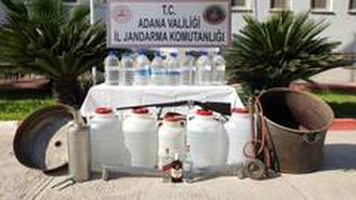 Adana\'da 167 litre sahte içki ele geçirildi