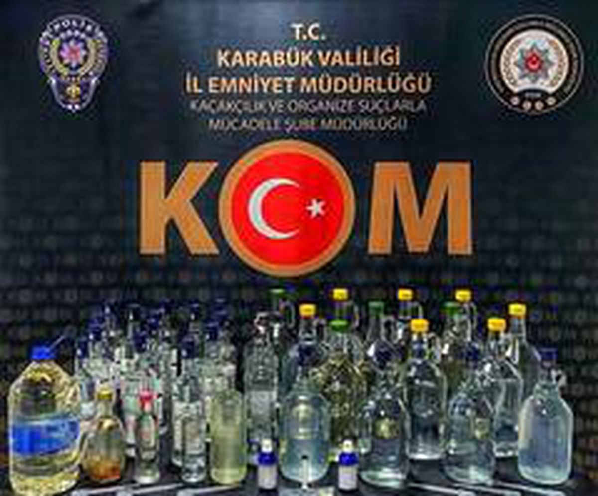 Karabük\'te 61 litre sahte alkol ele geçirildi