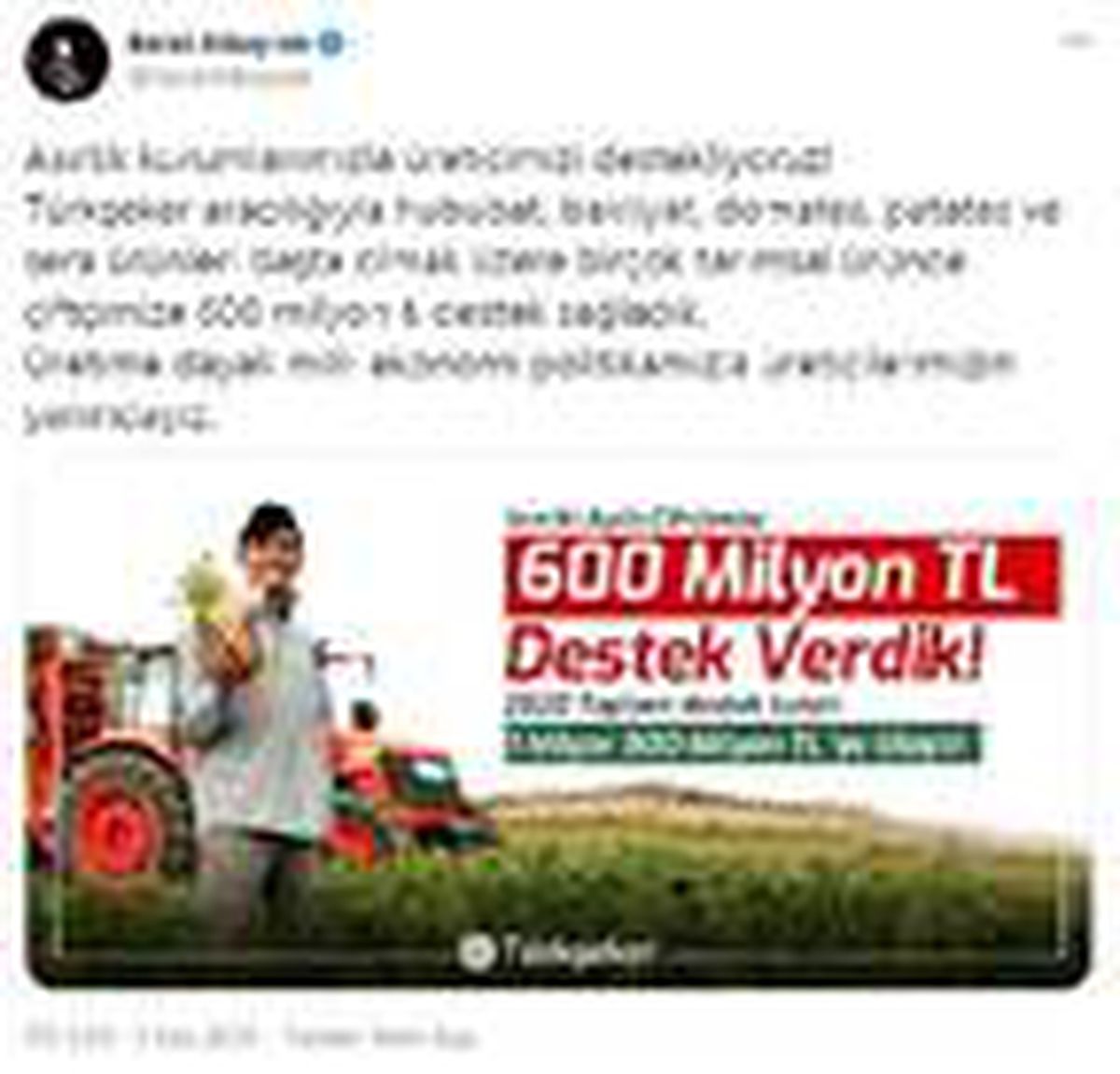 Son dakika: Bakan Albayrak: Çiftçimize 600 milyon TL destek sağladık
