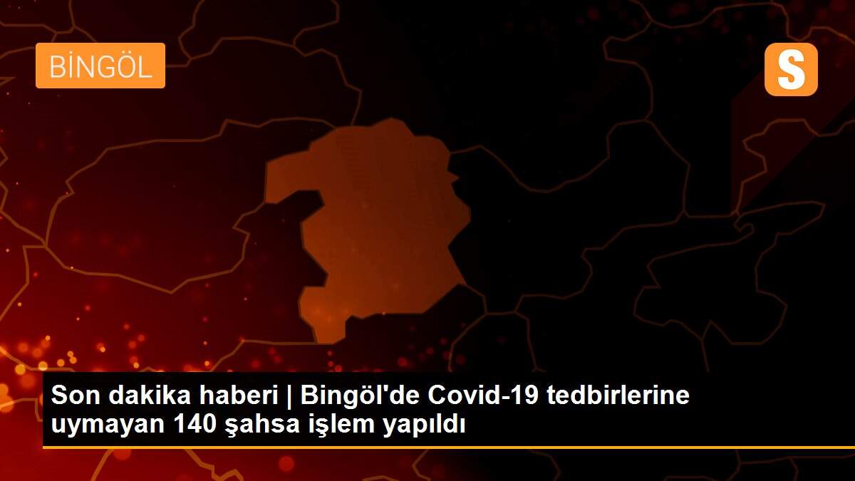 Son dakika haberi | Bingöl\'de Covid-19 tedbirlerine uymayan 140 şahsa işlem yapıldı