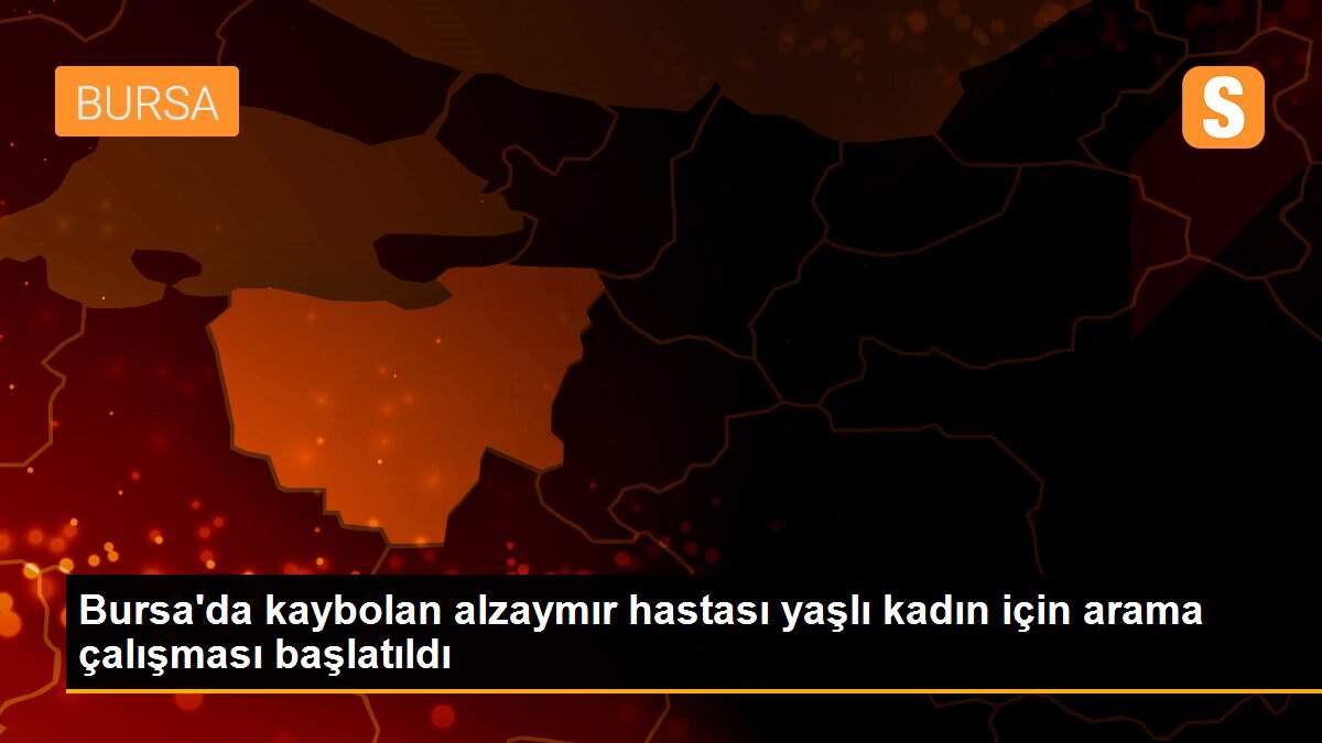 Bursa\'da kaybolan alzaymır hastası yaşlı kadın için arama çalışması başlatıldı