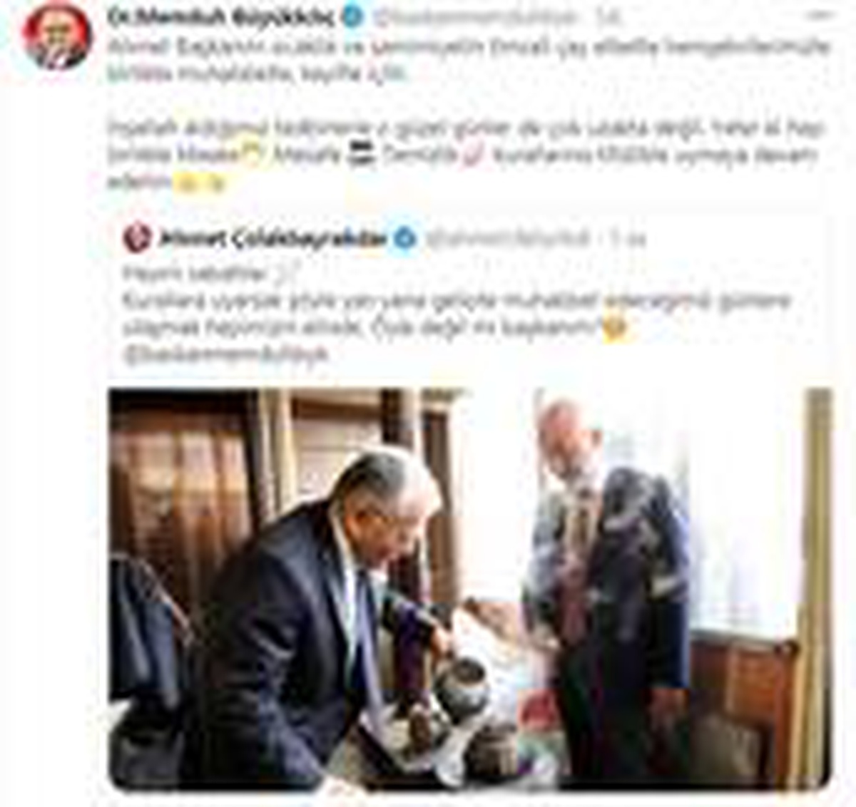 Başkanların, maskesiz ve yasaksız çay özlemi
