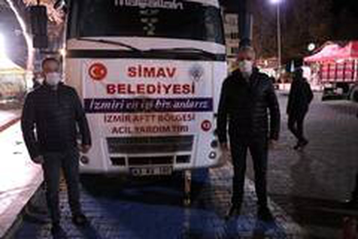 İzmirli depremzedelere Simav\'dan yardım