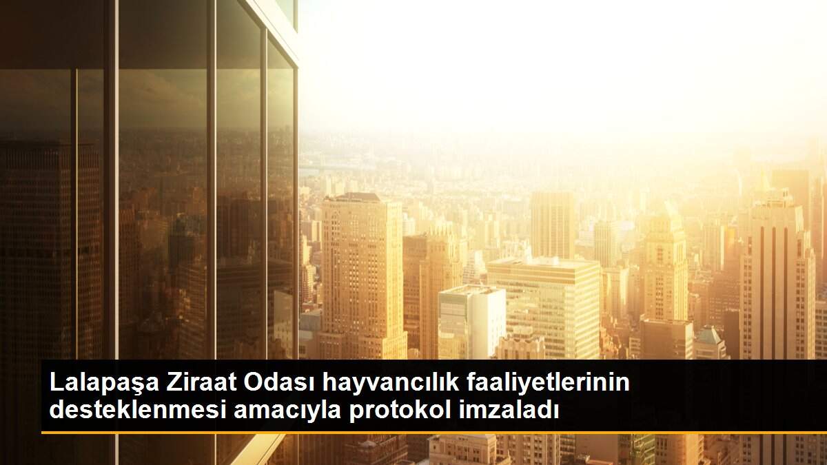 Lalapaşa Ziraat Odası hayvancılık faaliyetlerinin desteklenmesi amacıyla protokol imzaladı