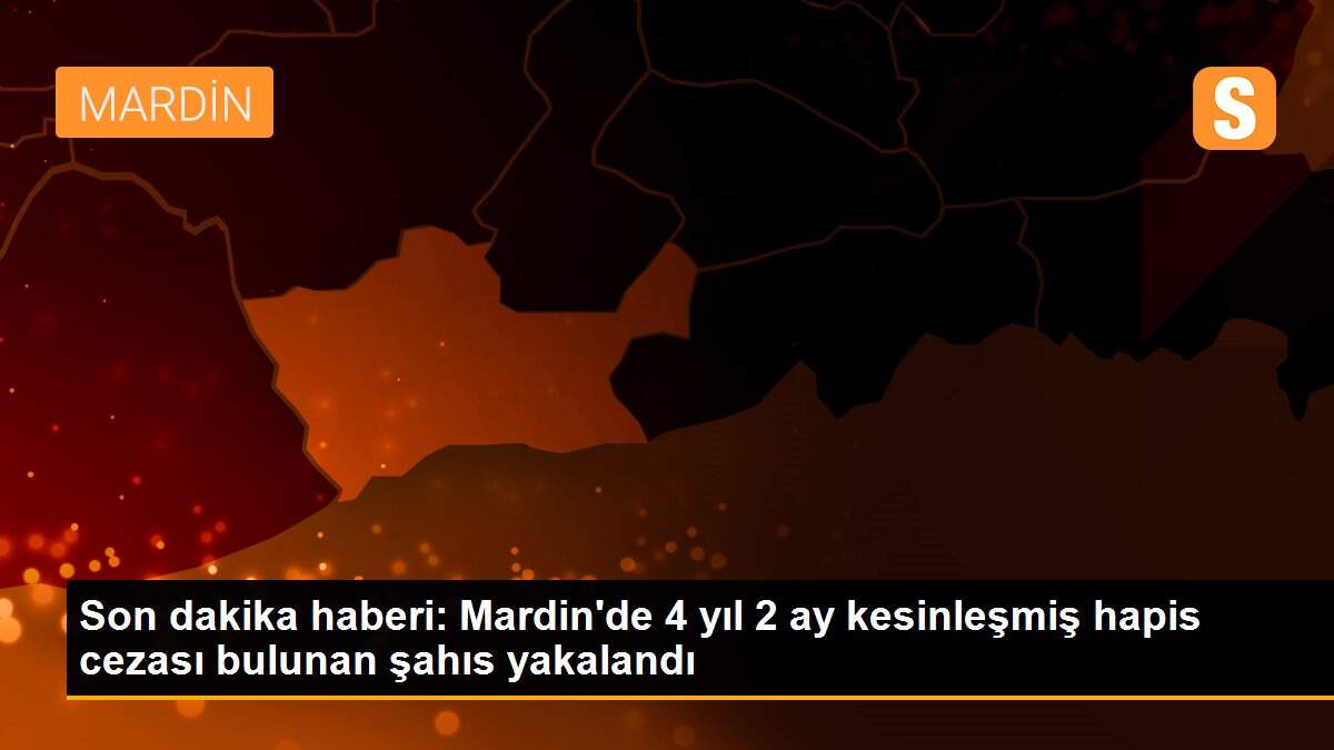 Son dakika haberi: Mardin\'de 4 yıl 2 ay kesinleşmiş hapis cezası bulunan şahıs yakalandı