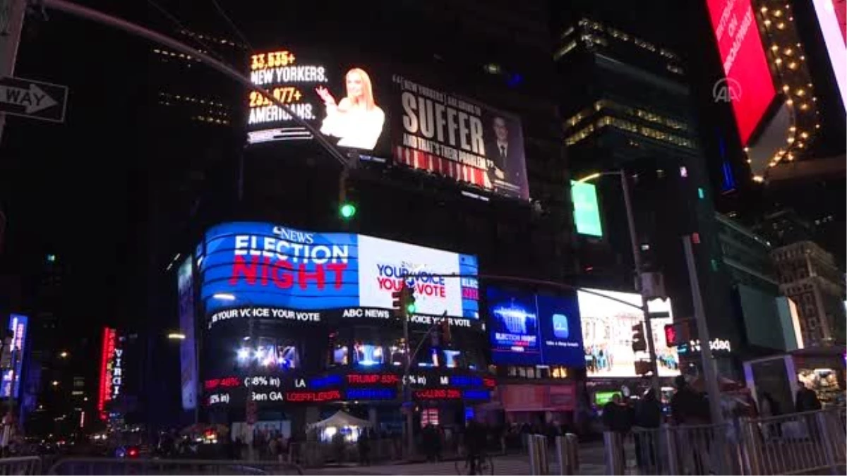 New Yorklular seçimi Times Meydanı\'nda takip ediyor (2)