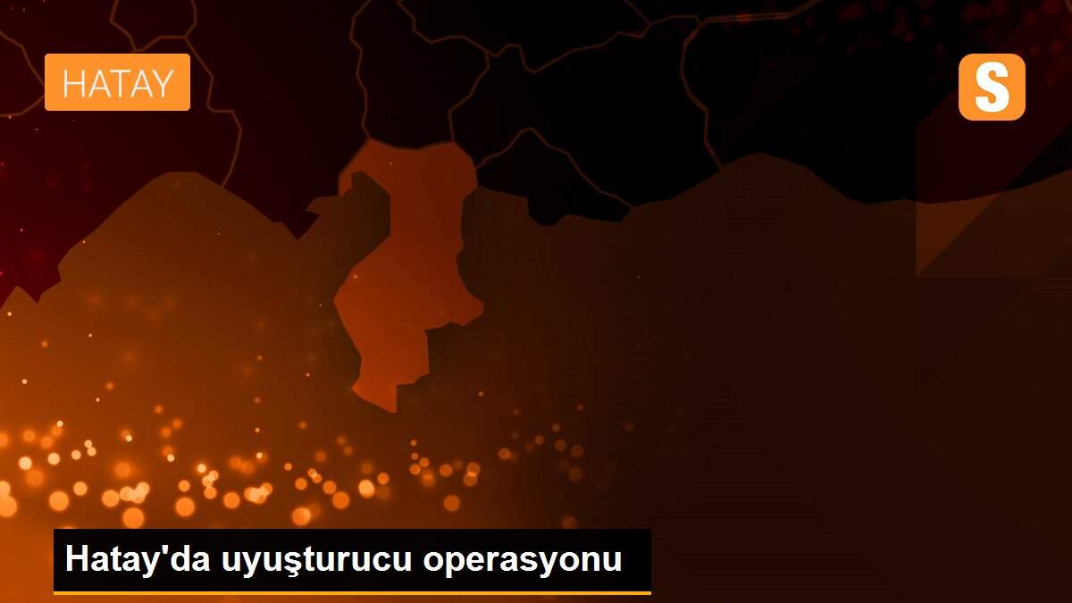 Hatay\'da uyuşturucu operasyonu