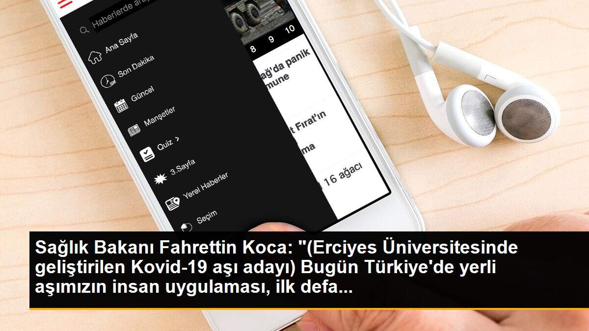 Son dakika haberleri... Sağlık Bakanı Fahrettin Koca: "(Erciyes Üniversitesinde geliştirilen Kovid-19 aşı adayı) Bugün Türkiye\'de yerli aşımızın insan uygulaması, ilk defa...