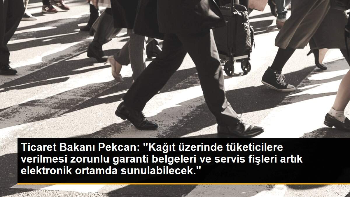 Ticaret Bakanı Pekcan: "Kağıt üzerinde tüketicilere verilmesi zorunlu garanti belgeleri ve servis fişleri artık elektronik ortamda sunulabilecek."