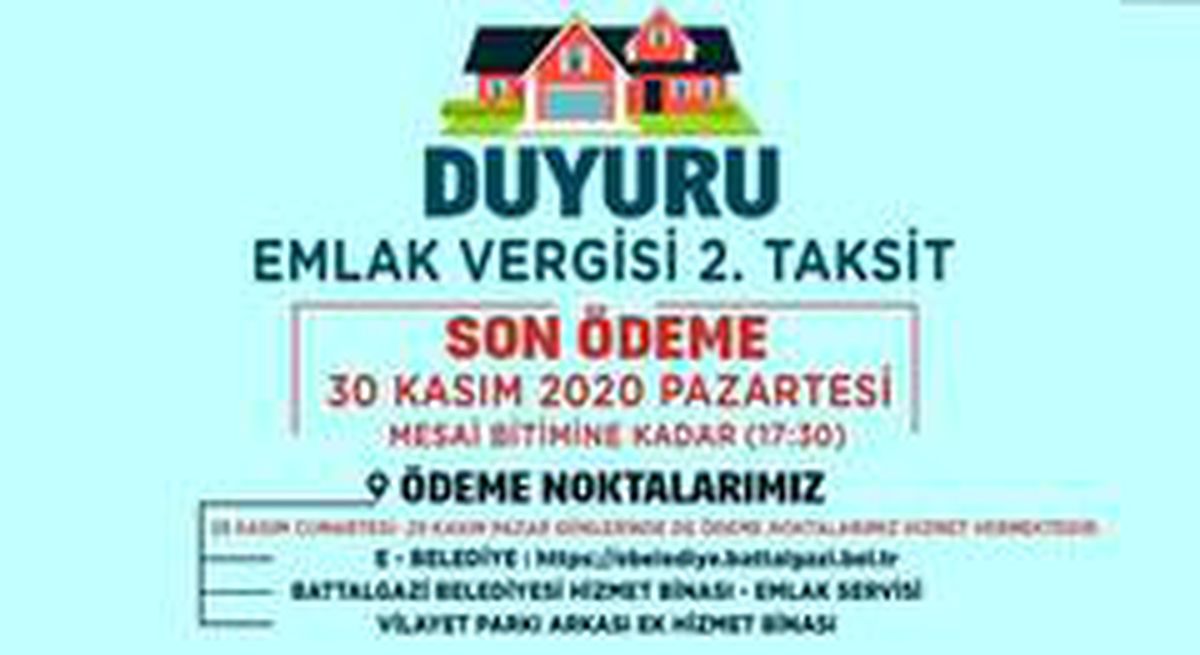 Battalgazi Belediyesi\'nden vergi uyarısı