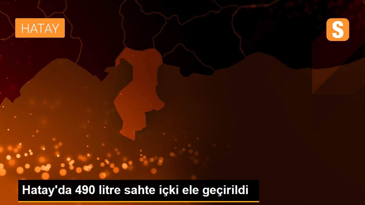 Hatay\'da 490 litre sahte içki ele geçirildi
