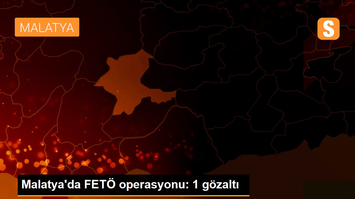 Malatya\'da FETÖ operasyonu: 1 gözaltı