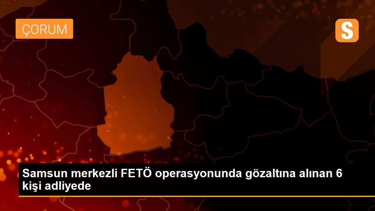 Samsun merkezli FETÖ operasyonunda gözaltına alınan 6 kişi serbest