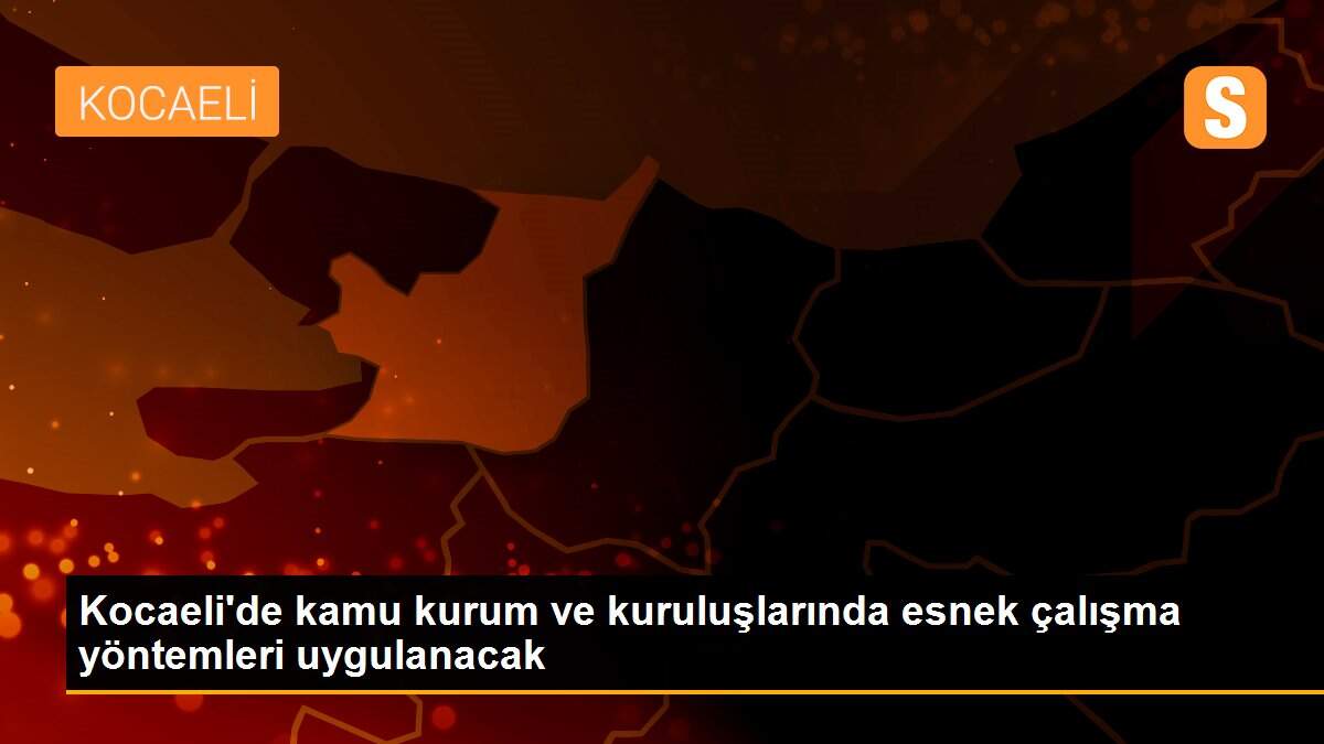 Kocaeli\'de kamu kurum ve kuruluşlarında esnek çalışma yöntemleri uygulanacak