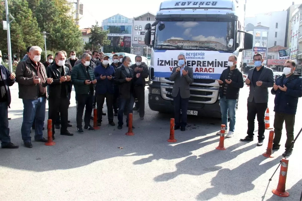 Beyşehir\'den yardım tırı dualarla İzmir\'e yola çıktı