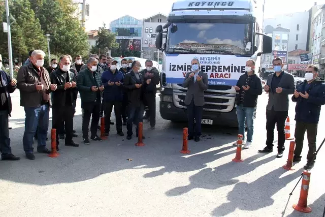 Beyşehir'den yardım tırı dualarla İzmir'e yola çıktı