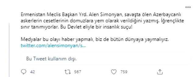 Ermeni siyasetçiden alçak paylaşım! Azerbaycanlı şehit askerlerin naaşını domuzlara yedirdiler