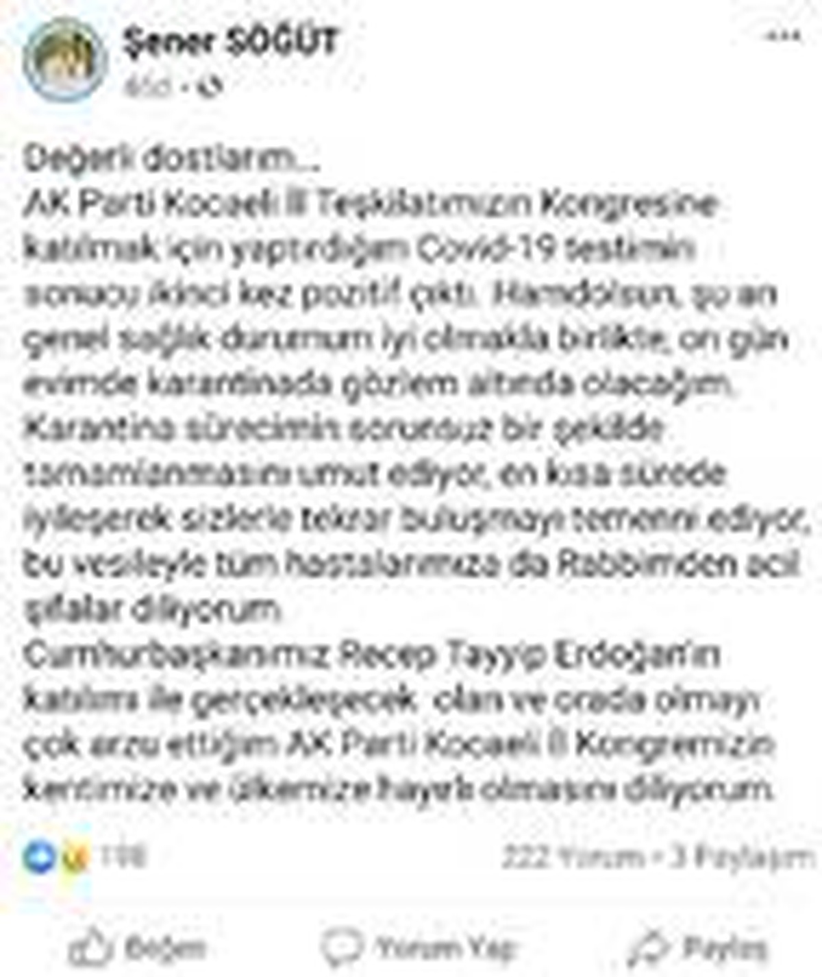 Son dakika haber: Körfez Belediye Başkanı, ikinci kez koronavirüse yakalandı